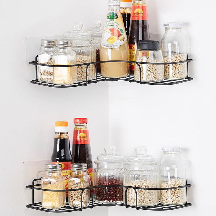 Estante de inodoro sin perforaciones esquina trípode lavado rack dormitorio almacenamiento artefacto inodoro baño estante de la pared