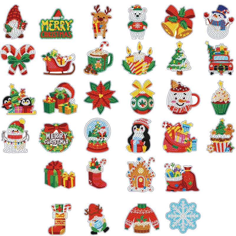 Transfronterizo Amazon creativo refrigerador pegatinas 5D completo di di dibujos animados pegatinas magneticas al por mayor pegatinas magneticas taladro de cristal