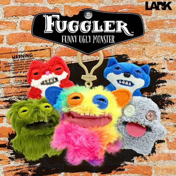 Fuggler Cute Tooth Monster Plush Pendant Funky Tooth Treasure Ugly-Cute Doll Keychain Third Generation Toy