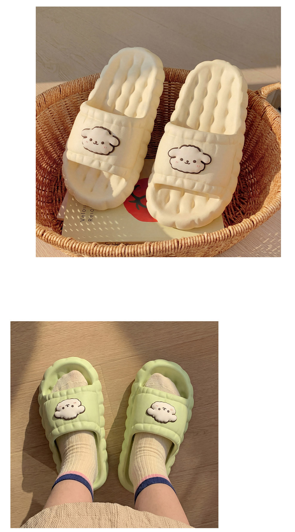 Pantofole cartoon da donna con suola morbida in eva per casa e esterni_voghion.com