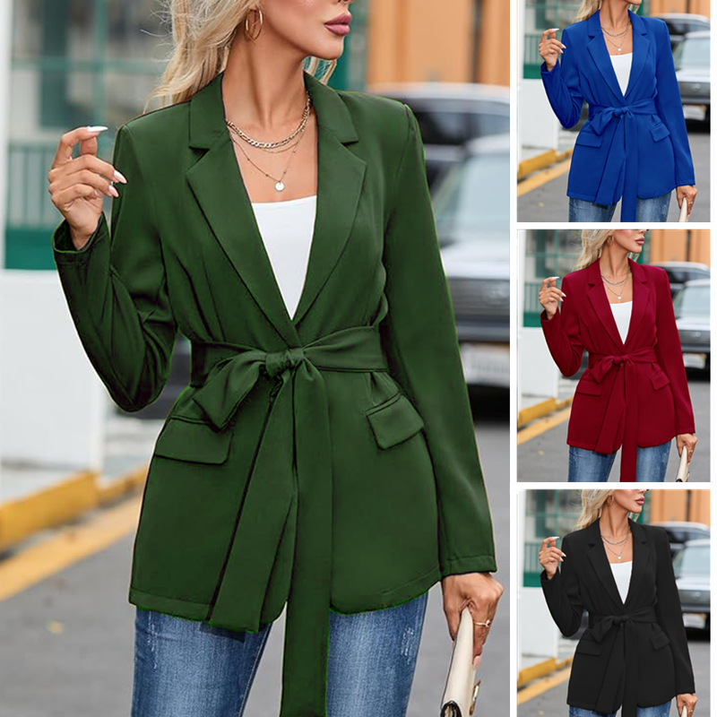In-Stock 2024 Autumn New Women's Blazer Amazon Professional Women's Jacket Casual Cardigan Amazon Tie-Style In-Stock 2024 Autumn New Women's Blazer Amazon Professional Women's Jacket Casual Cardigan Amazon Tie-Style