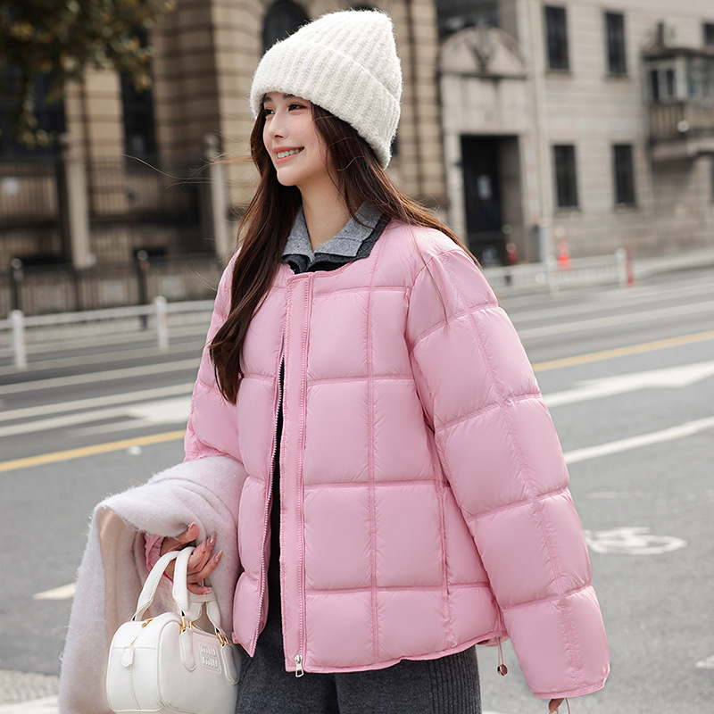 2025 nuevo estilo coreano nube cuadrada cuello redondo chaqueta de algodón ligera image 6