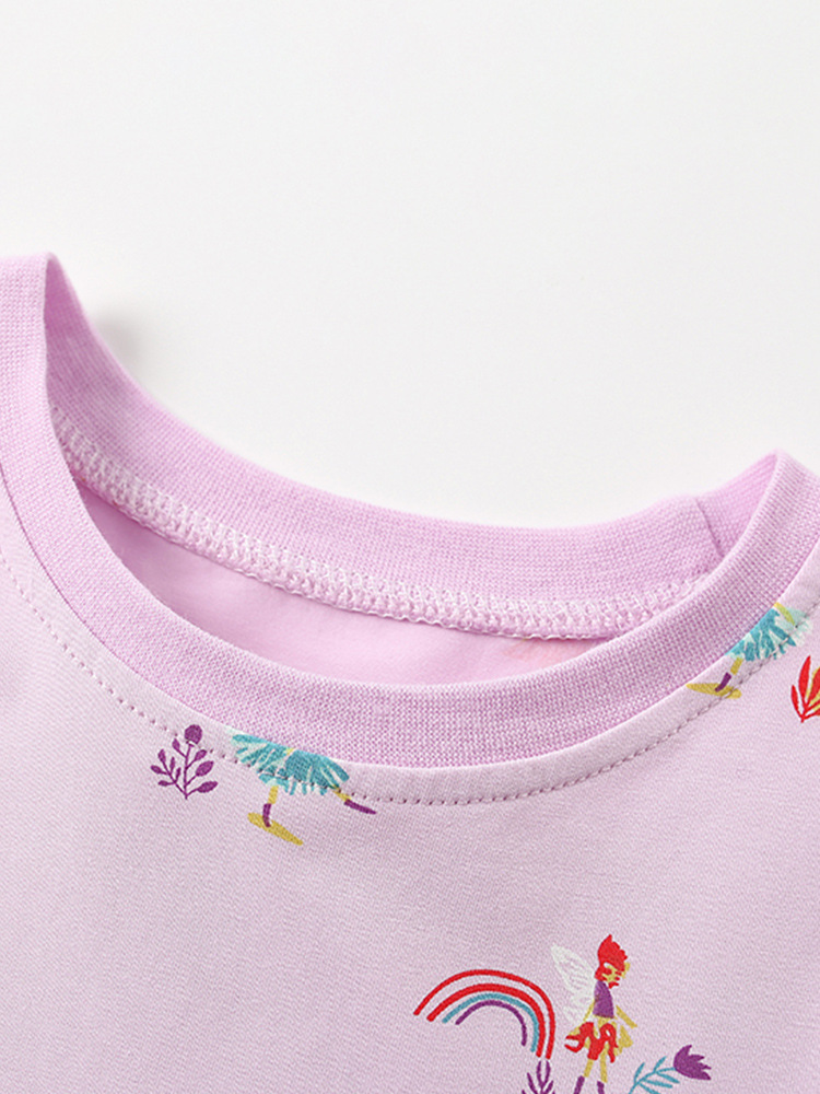 Falda de niña malwee verano nuevo estilo europeo y americano niños pequeños y medianos cuello redondo manga corta estilo occidental vestido de princesa casual
