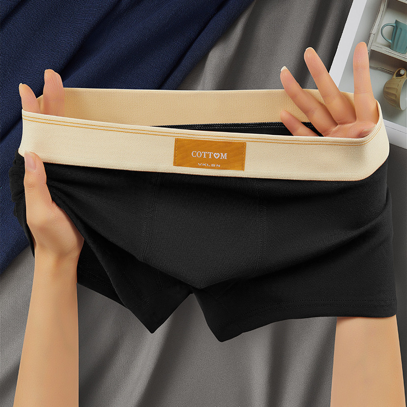 Pure Cotton Men's Underwear Simple New Style Men's Women's Boxer Sports Boxer Solid Color Antibacterial Breathable Shorts