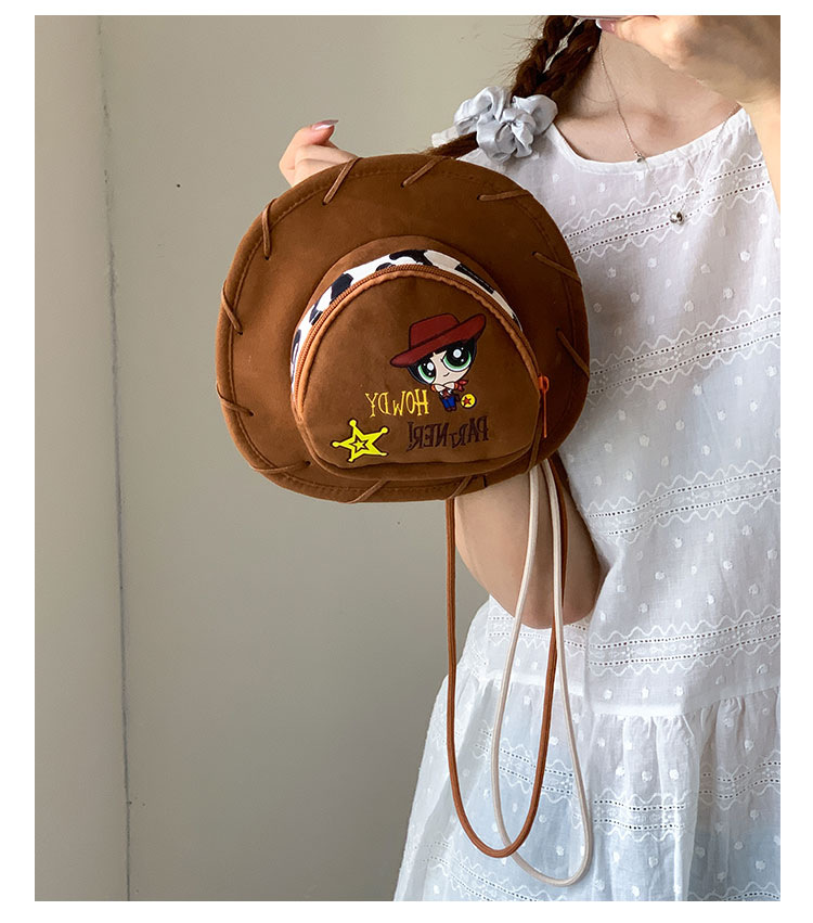 Cute Ins-style 2025 summer new denim hat crossbody bag with cartoon design, fun and personalized single-shoulder phone case undefined