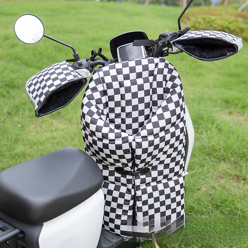 冬季分体加厚双面防水加厚加绒电瓶摩托车防风罩冬天