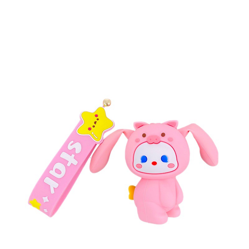 Descompresión vertical del oído llavero lindo artefacto de descompresión codicioso animal colgante pareja coche bolsa colgante regalo