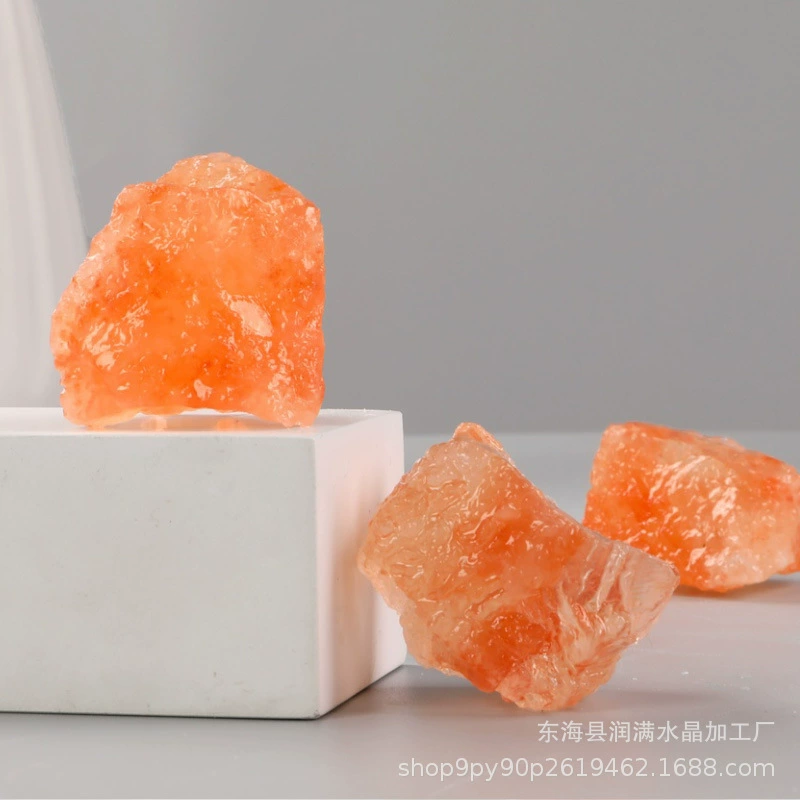 Поставляет производитель оранжевый кристаллы соли rough stone, камень арома, кристаллы аром. камня, украшения для бонсай