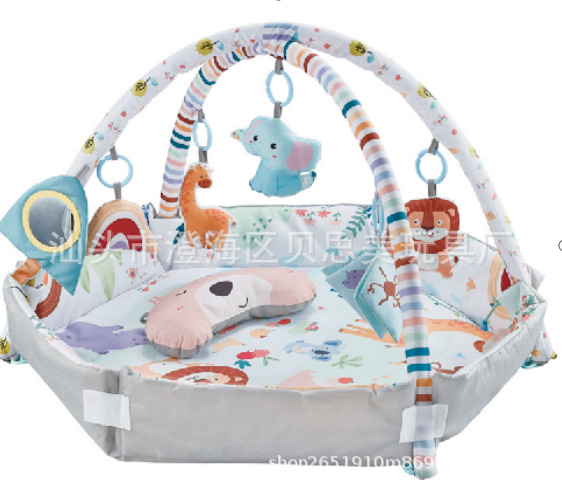 Ventas transfronterizas de bebés hexagonal almohadilla de juego multifuncional almohadilla de rastreo infantil almohadilla de piso anti-caída tienda de campaña almohadilla de rastreo educación temprana