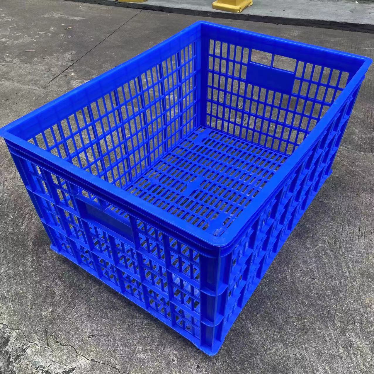 加厚带轮塑料胶框大号快递货物运输胶框长方形储物收纳筐塑料菜箩