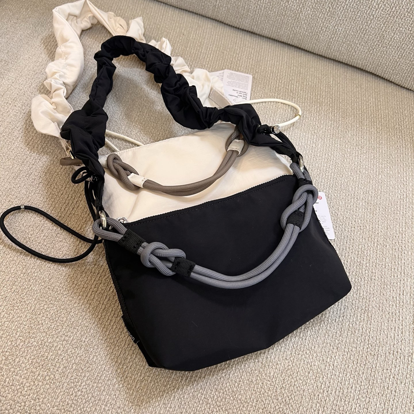 LU Convertible 1.5L 6.5L 16L Large Capacity Hobo Bag Pleated Cloud Crossbody Underarm Bag