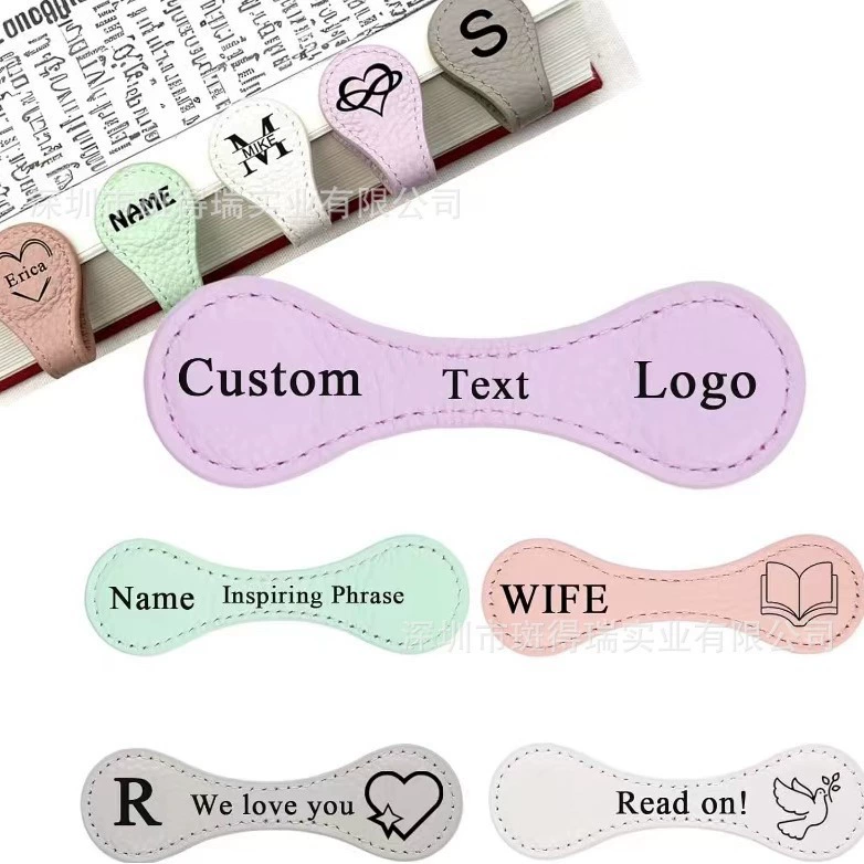 Кожаная ручная личи из искусственной кожи, магнитная пряжка, ретро магнитный кожаный держатель для закладок, двусторонняя подвеска ручной работы, милое украшение