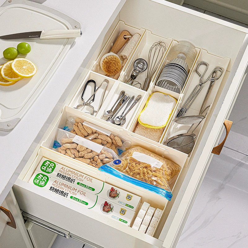 Коробка для хранения ящика с перегородкой Выдвижная студенческое общежитие, косметика и мусор, отделка посуды, носки, коробка для хранения