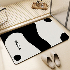 Panda Bathroom Mat Soft Silicon Dioxide Water Absorbent Quick Dry Non-Slip Toilet Door Mat Bathroom Foot Mat Home Bathroom