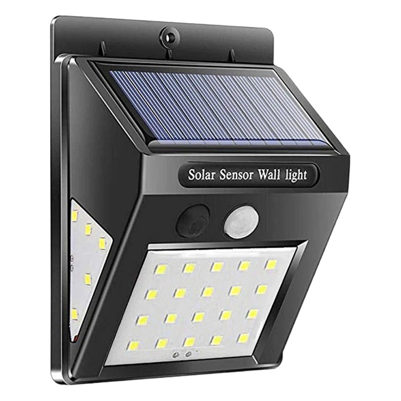 Amazon solar luminoso de tres lados 30 + 5 + 5LED lámpara de pared al aire libre impermeable jardín luz de emergencia luz del pasillo