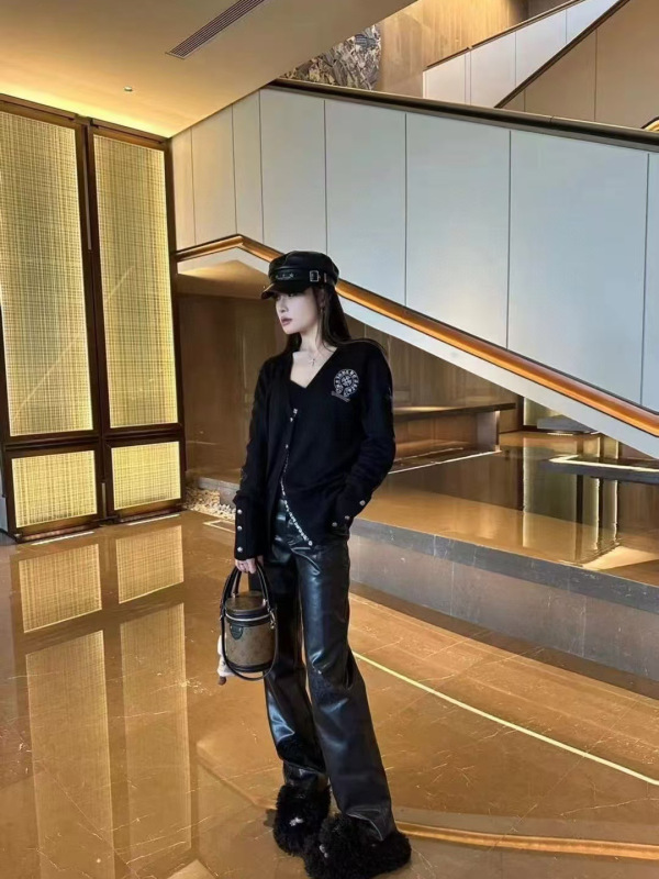 高版本~小众女装上衣梵文十字架针织开衫毛衣女秋宽松显瘦外套潮|undefined
