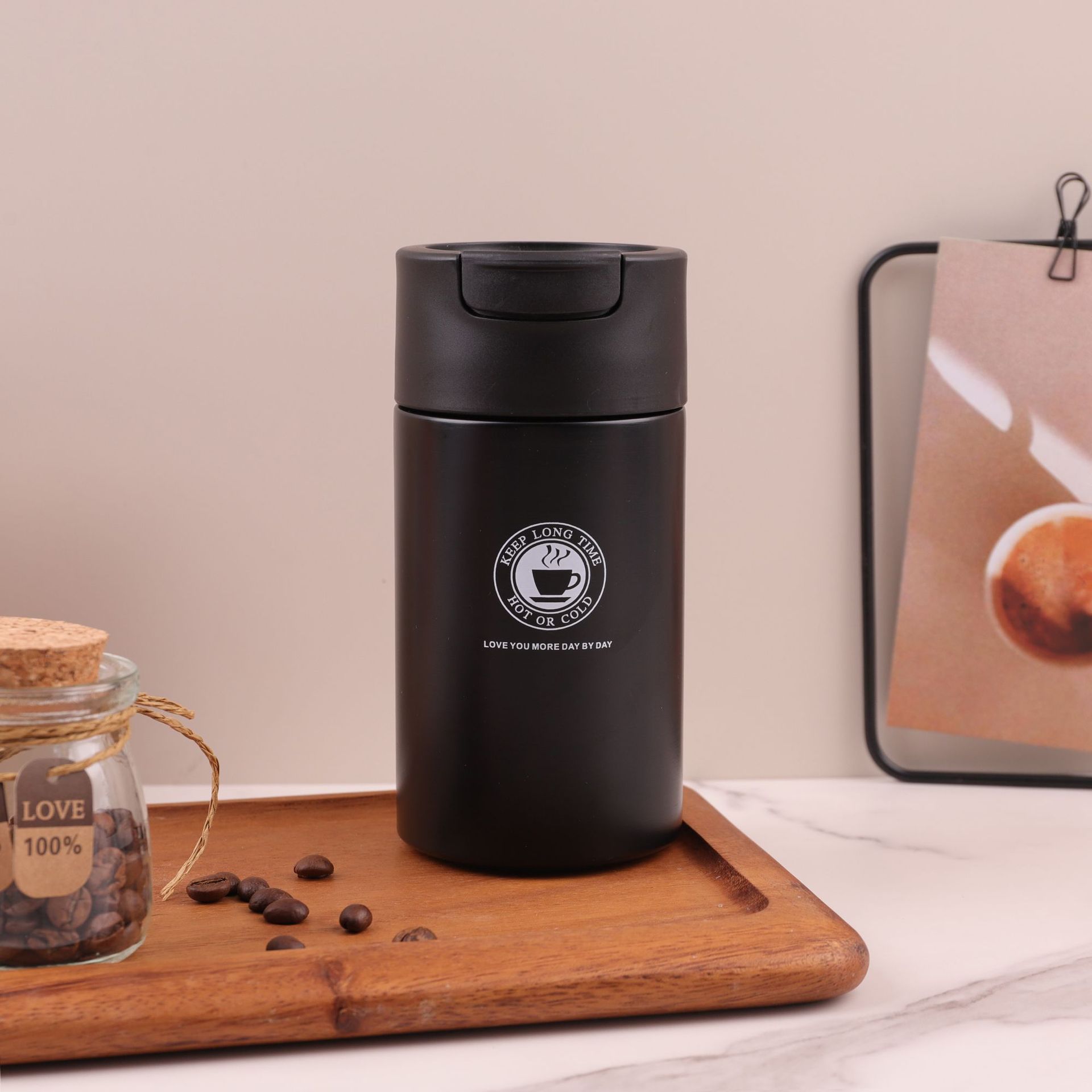 Taza de café de acero inoxidable 304 transfronteriza Taza de vacío Taza de vacío de doble capa de alto valor Taza de agua portátil de oficina