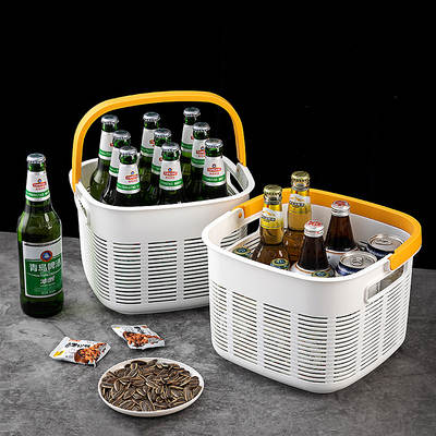 Beer Storage Basket Portable Beer Large Beverage Mineral Water Storage Basket Trunk Camping Convenient Storage Basket