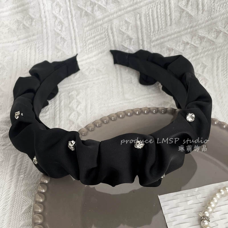 Ободок (стиль Chanel) — черная лента и широкий палитра цветов, элегантный корейский дизайн