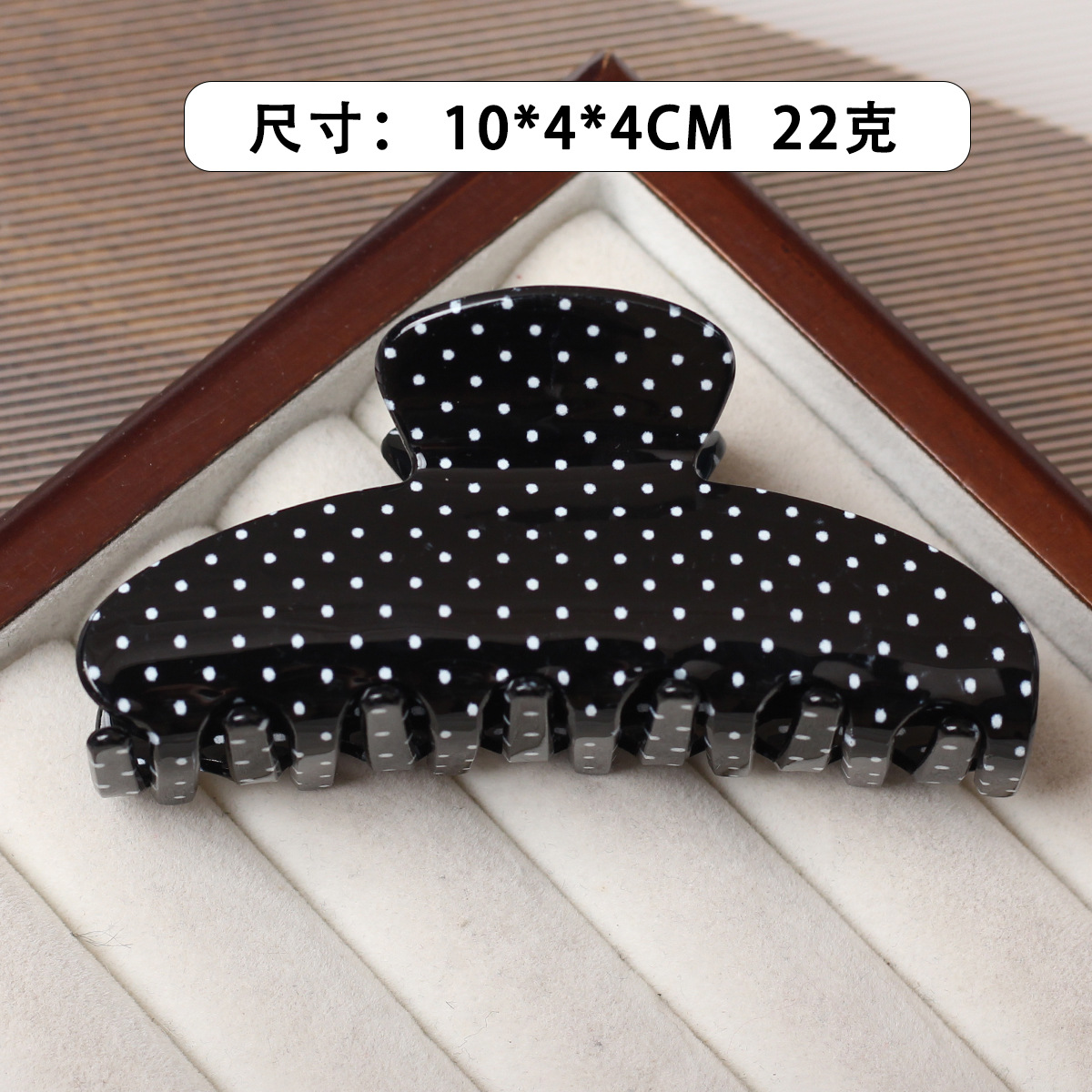 Moda retro punto de onda imitación acético clip de agarre semijay con un dulce sentimiento de alta calidad clip de tiburón clip de pelo accesorios para el cabello image 9