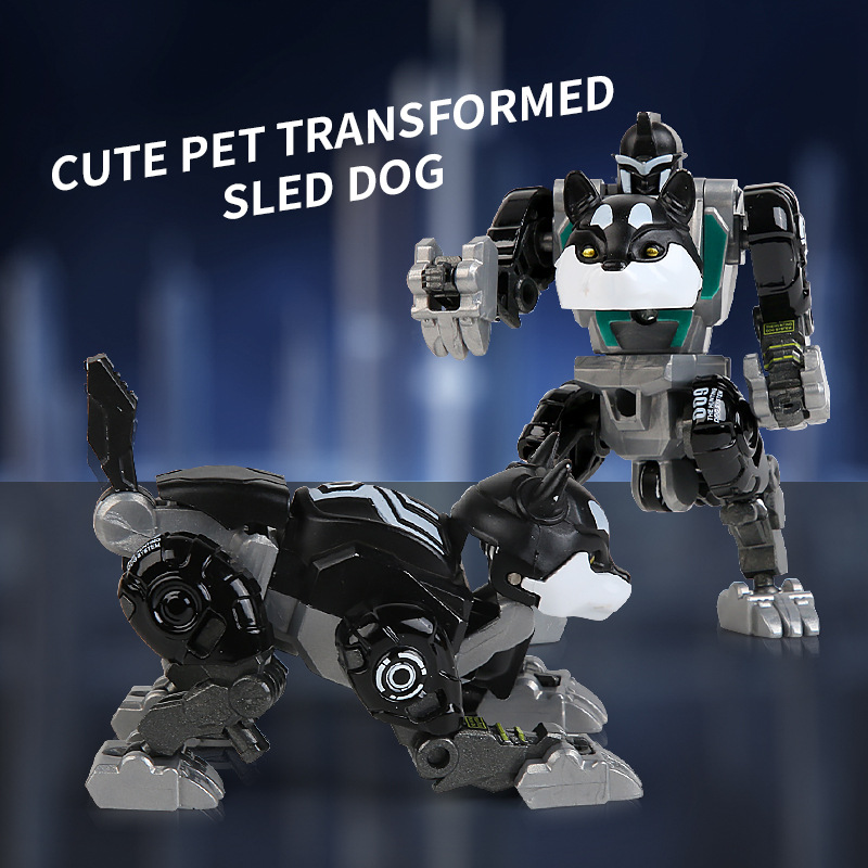 Transformation Dog Alloy Triple Transformation Warrior Robot Model Adornos Niños Juguetes Transfronterizo TEMU