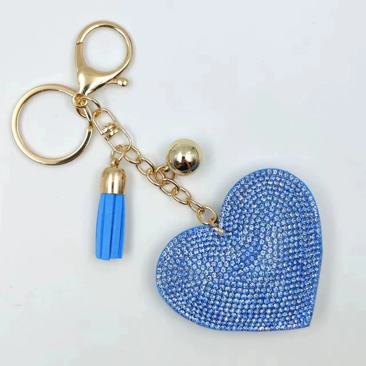 Брелок (в стиле Chanel) сердце с кисточкой, аксессуар DIY, 9×8×2 см