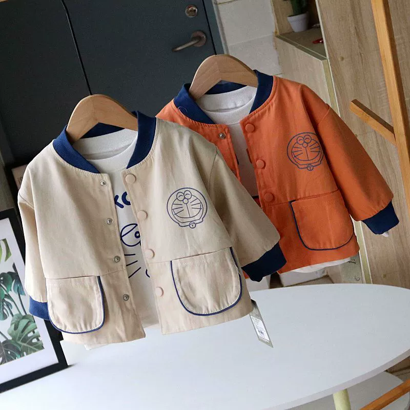 Двухслойная куртка для мальчиков весна 2025 новая детская одежда осенняя куртка для малышей тонкий стиль