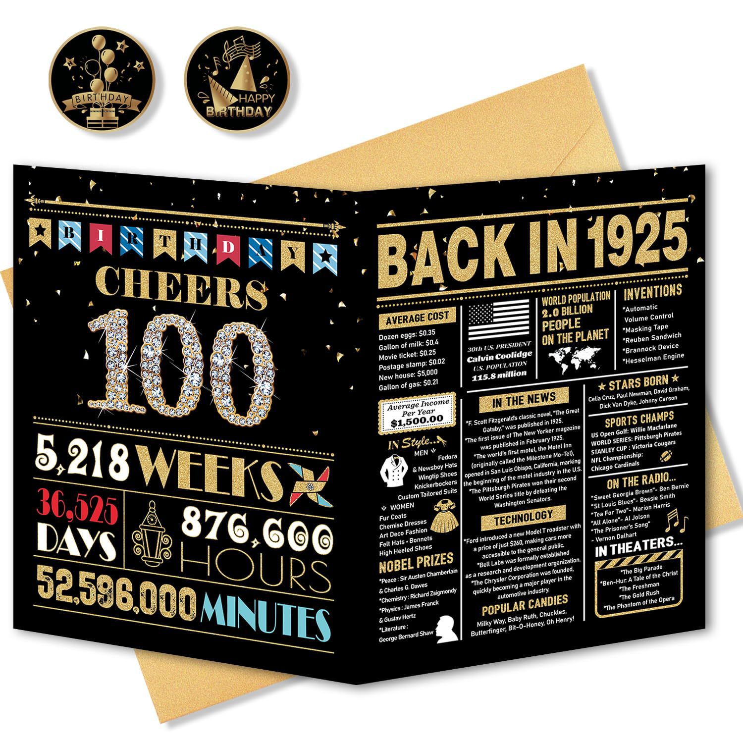 스티커가 없는 100 블랙 골드