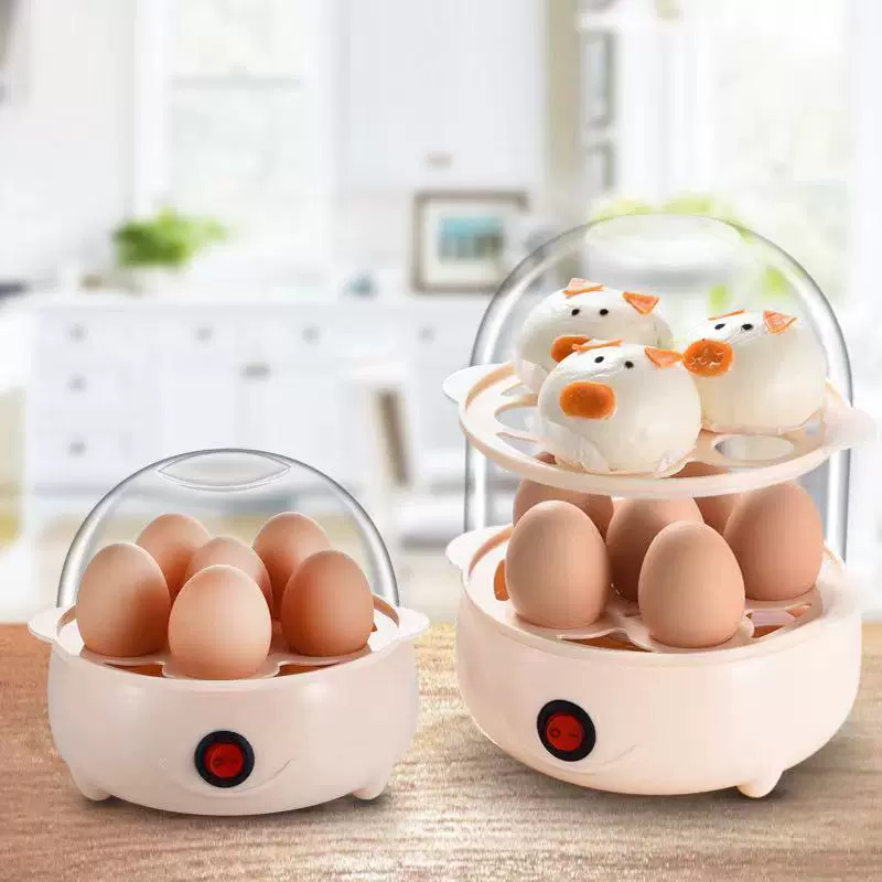 玩皮熊煮蛋器防干烧小型蒸蛋器迷你煮鸡蛋羹机家用早餐神器