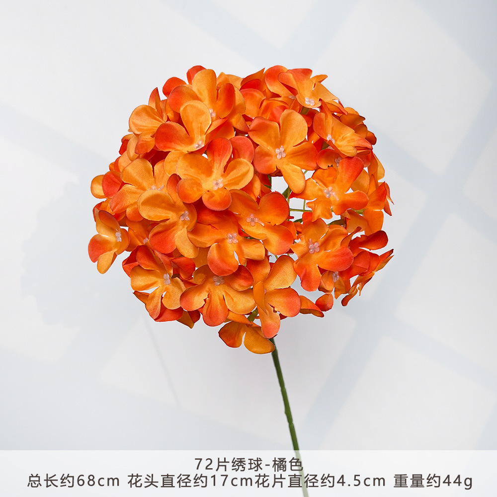 HXX-72 bông cẩm tú cầu màu cam