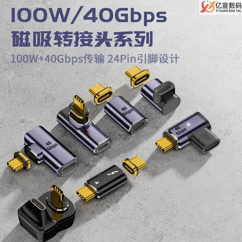 100W Magnetic TYPE-C Full Function Adapter 40GB Mobile Phone Charging Adapter 40GB Suitable for Apple 16