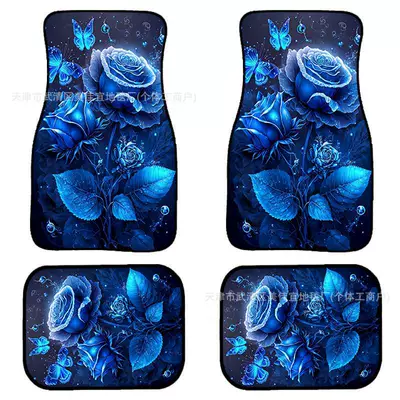 Avtomobil döşəmə paspasları — TEMU foot mat wholesale - rz-rose-3-33-44cm-two-pieces