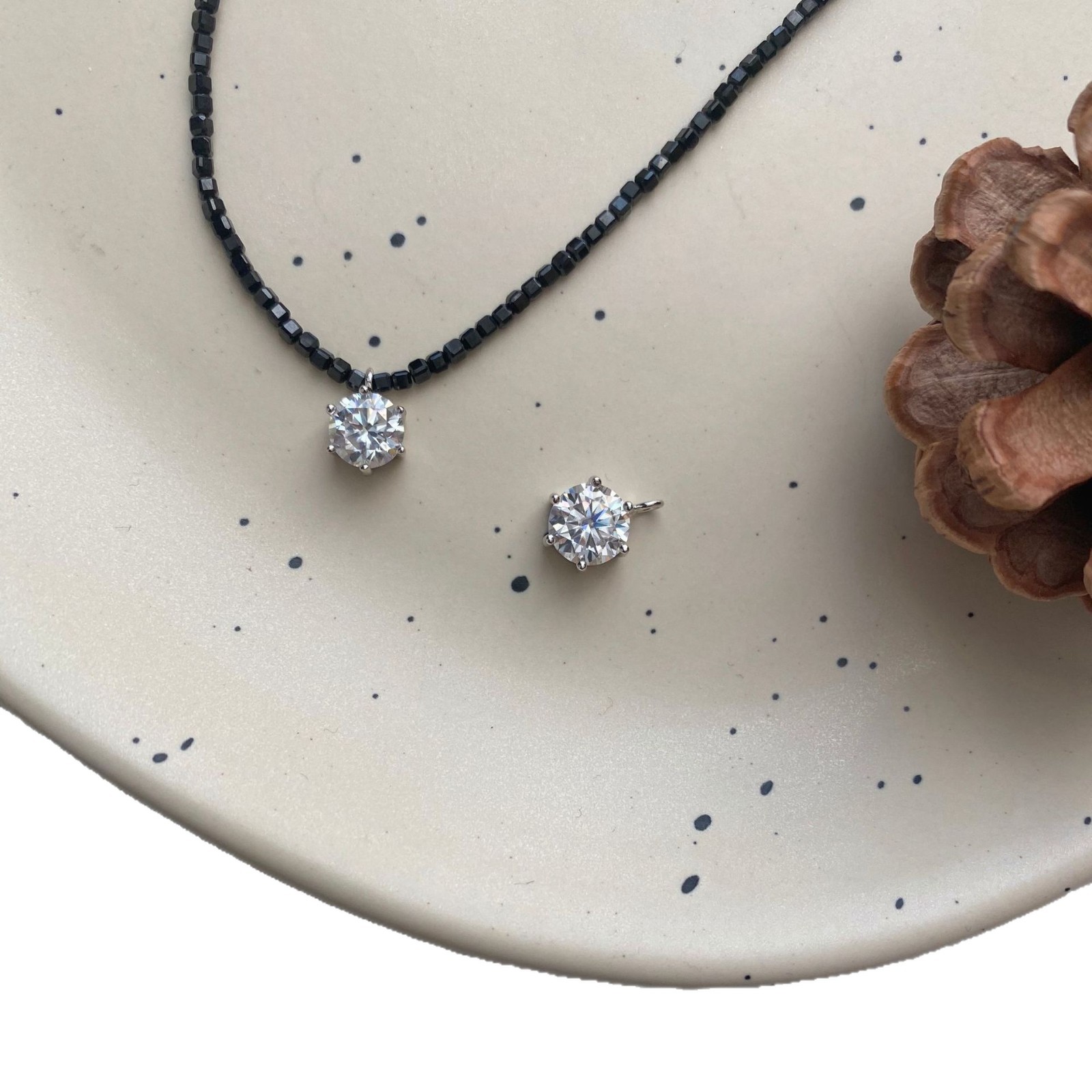 Pendentif en moissanite 925 de haute qualité, chaîne ras-de-cou en spinelle de qualité supérieure pour femme, accessoires en argent pur._voghion.com