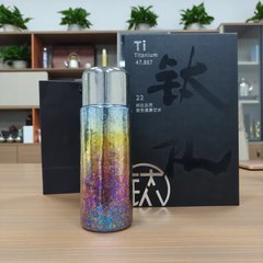 新しい磁気純チタン断熱カップ二層チタン茶水分離健康カップハイエンド厚みのあるメーカー茶カップ卸売