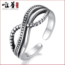 日系韩国大东门精美个性复古泰银戒指女士估旧新款可调节开口指环