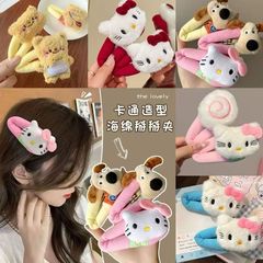 かわいいぬいぐるみの熊の猫のアヒルの口は人形の大きいサイズの髪を挟んで前髪の新型の後頭部の少女の日系を飾ります。