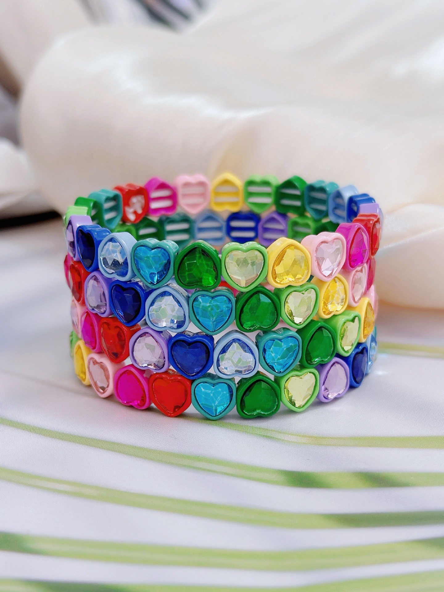 Bracelets Classification Sweet Heart Shape Rhinestones Alloy Wholesale Bracelets