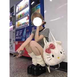 2026新款秋冬毛茸茸可爱学生大容量托特包HelloKitty毛绒单肩A23