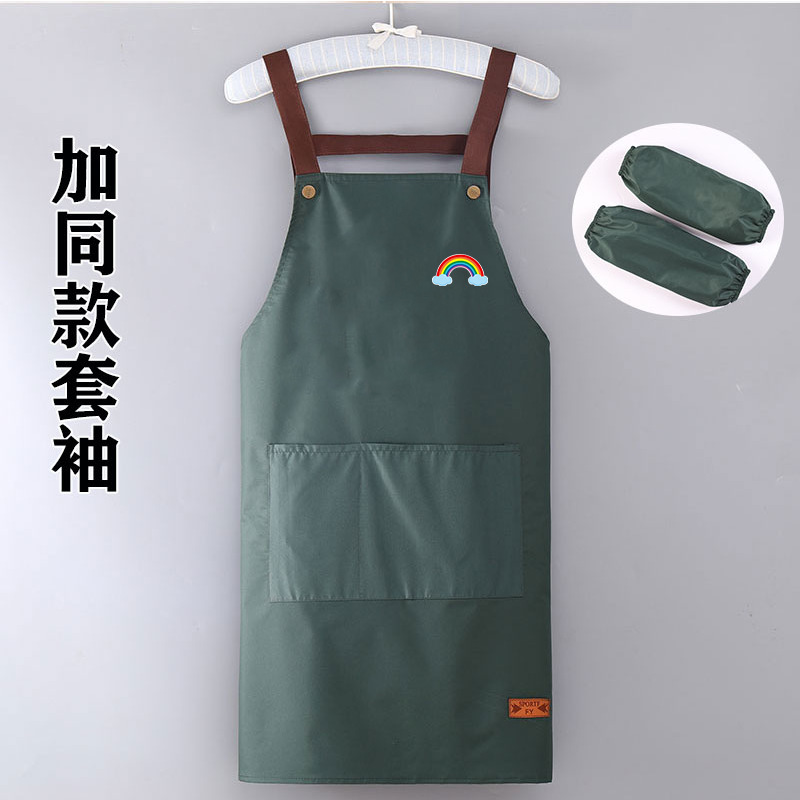 メーカー卸売家庭用キッチンエプロン男性と女性のための防水および耐油オイルペイントルーム作業エプロンマニキュア大人のレストラン作業服|undefined