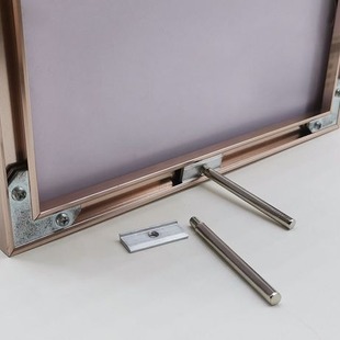 Factory Direct Sales new aluminum alloy photo frame bracket with screws, iron rod bracket, hardware accessories support feet