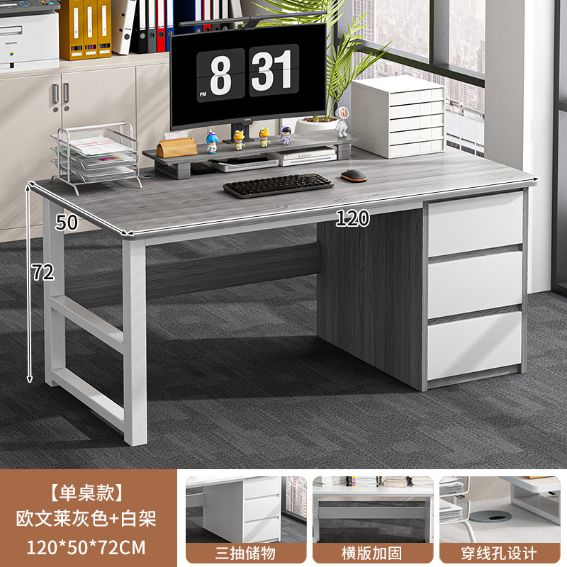 Escritorio de computadora Escritorio Dormitorio doméstico Escritorio de estudio para estudiantes Casa de alquiler simple con cajón Escritorio de oficina para personal