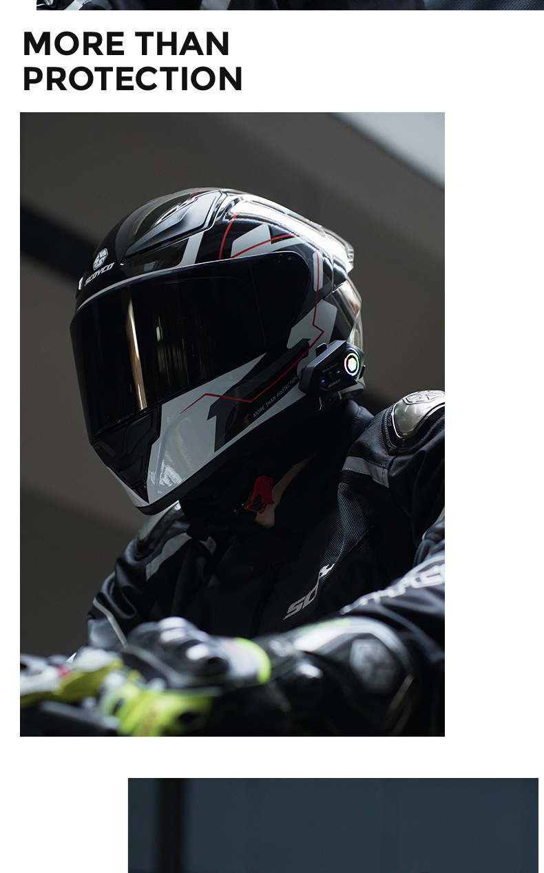 Helmet Bluetooth Headset Waterproof Noise Reduction Cross-border Hot-selling Motorcycle Helmet Headset Hot-selling BTE-1
