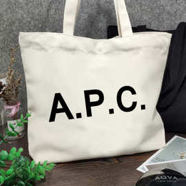 a.p.c.shopping bag 简约时尚 APC帆布包 印花手提袋 外出时尚