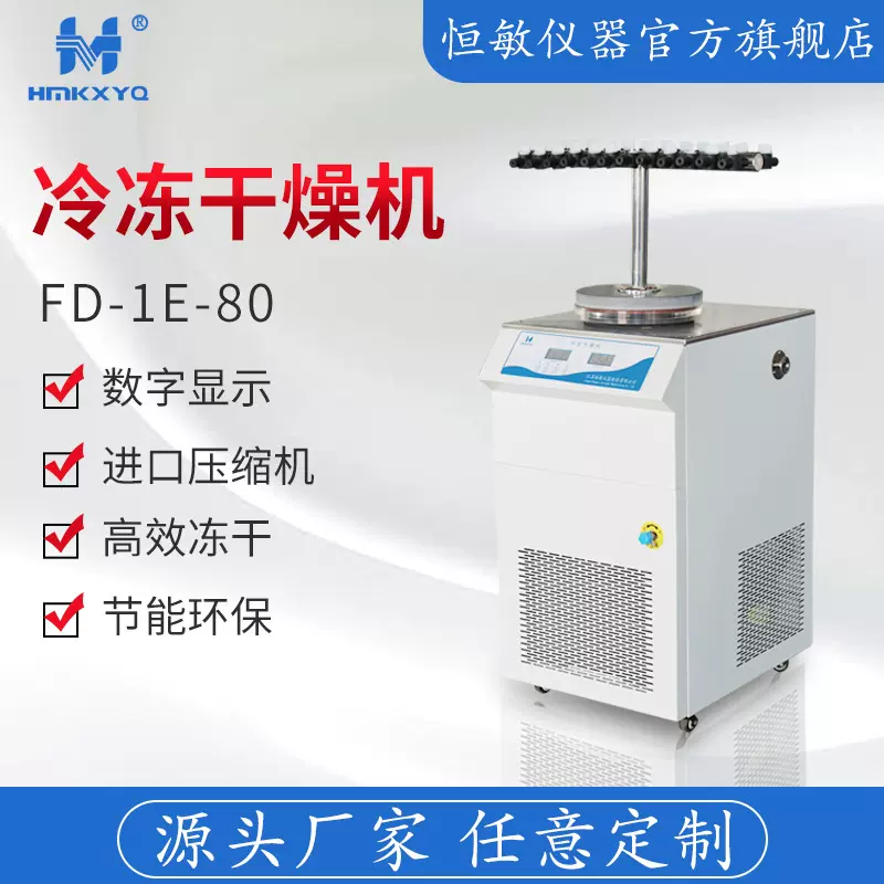 江苏恒敏仪器FD-1E-80菌种保藏型冷冻干燥机冻干机厂家直销