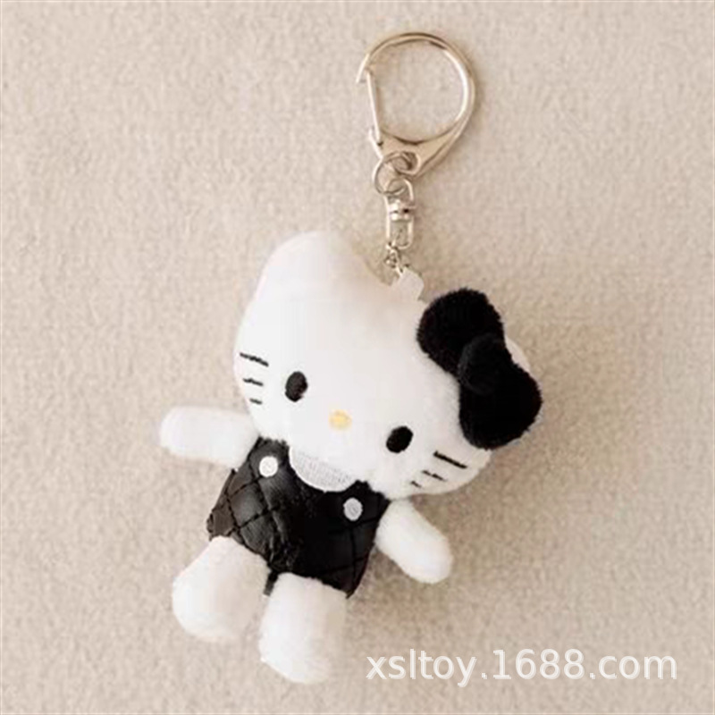 迷你-黑菱格背带裤