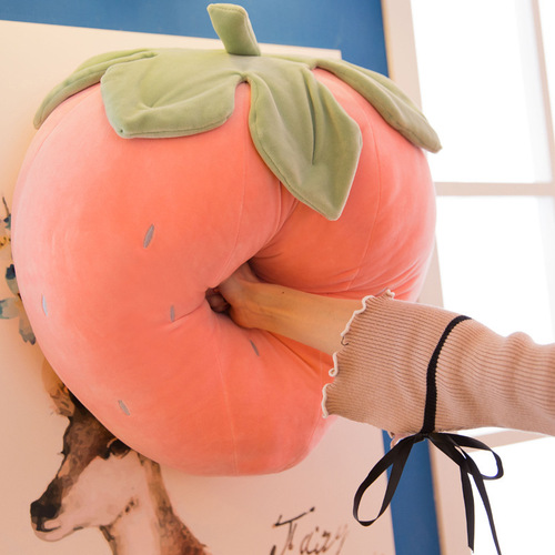 Creative strawberry pillow plush toy down cotton fruit cushion sleeping pillow children's holiday gift for girls