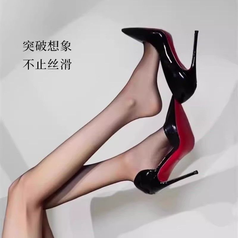 Black side-cut high-heeled shoes for women, stiletto heel, 2026 new autumn and winter model, sexy, comfortable for sleeping, red-soled single shoes that captivate men Black side-cut high-heeled shoes for women, stiletto heel, 2026 new autumn and winter model, sexy, comfortable for sleeping, red-soled single shoes that captivate men