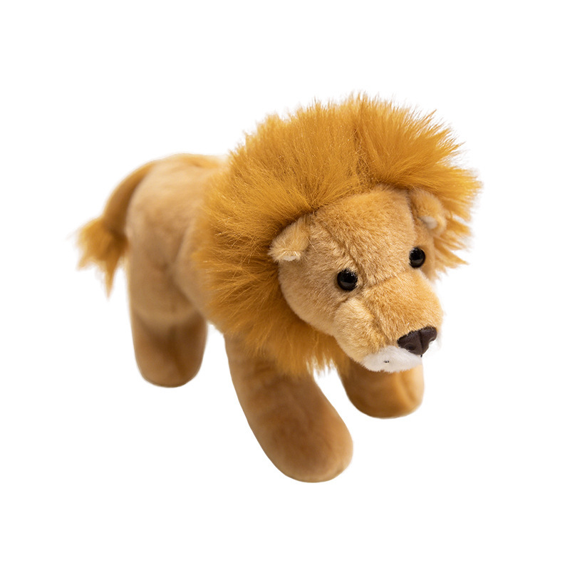 Muñeca de león de pie animal de simulación cabra vaca juguetes de peluche decoración muñeca de regalo para niños muñeca image 6