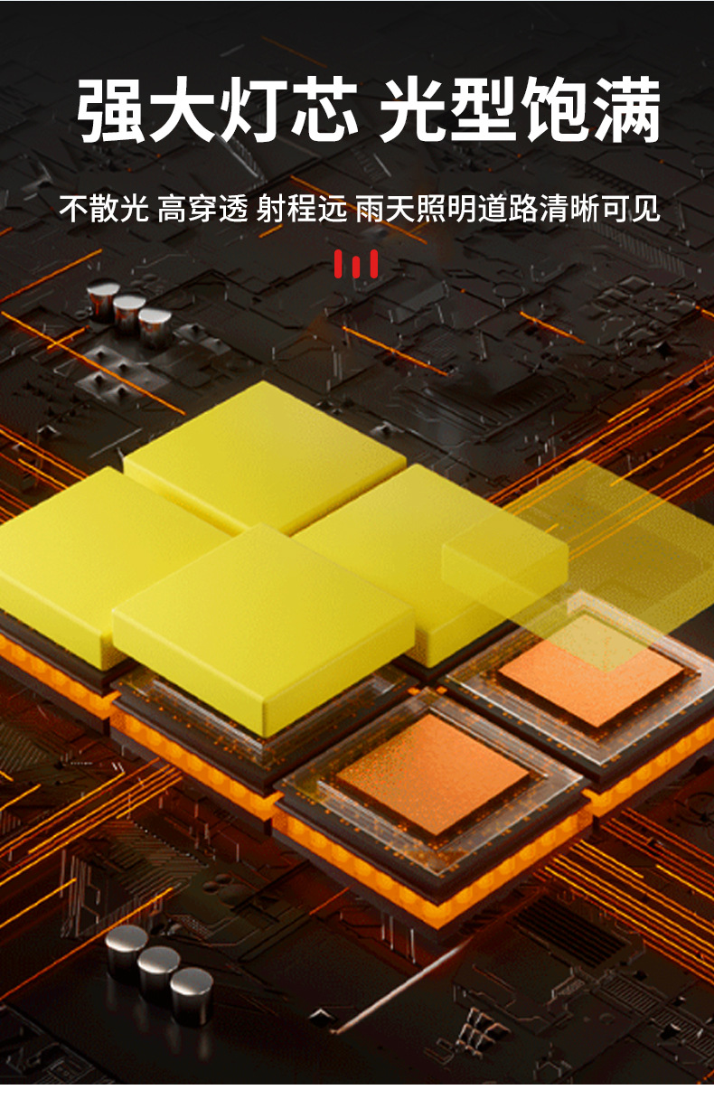 Suitable for Ford 09-12 Focus Focus Front Halogen Fog Lamp Assembly suit Daytime Light Anti-fog Lamp