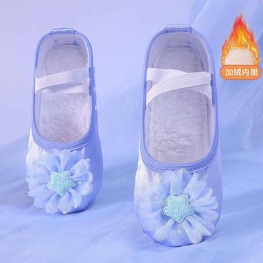 Autumn and Winter Indoor Soft-Soled Kidsren's Floor Socks Baby Dance Ballet Cat Claw Practice Body Chinese Ethnic Shoes